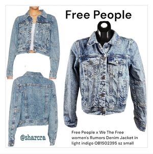 Free People x We The Free women's Rumors Denim Jacket light indigo OB1502395 S